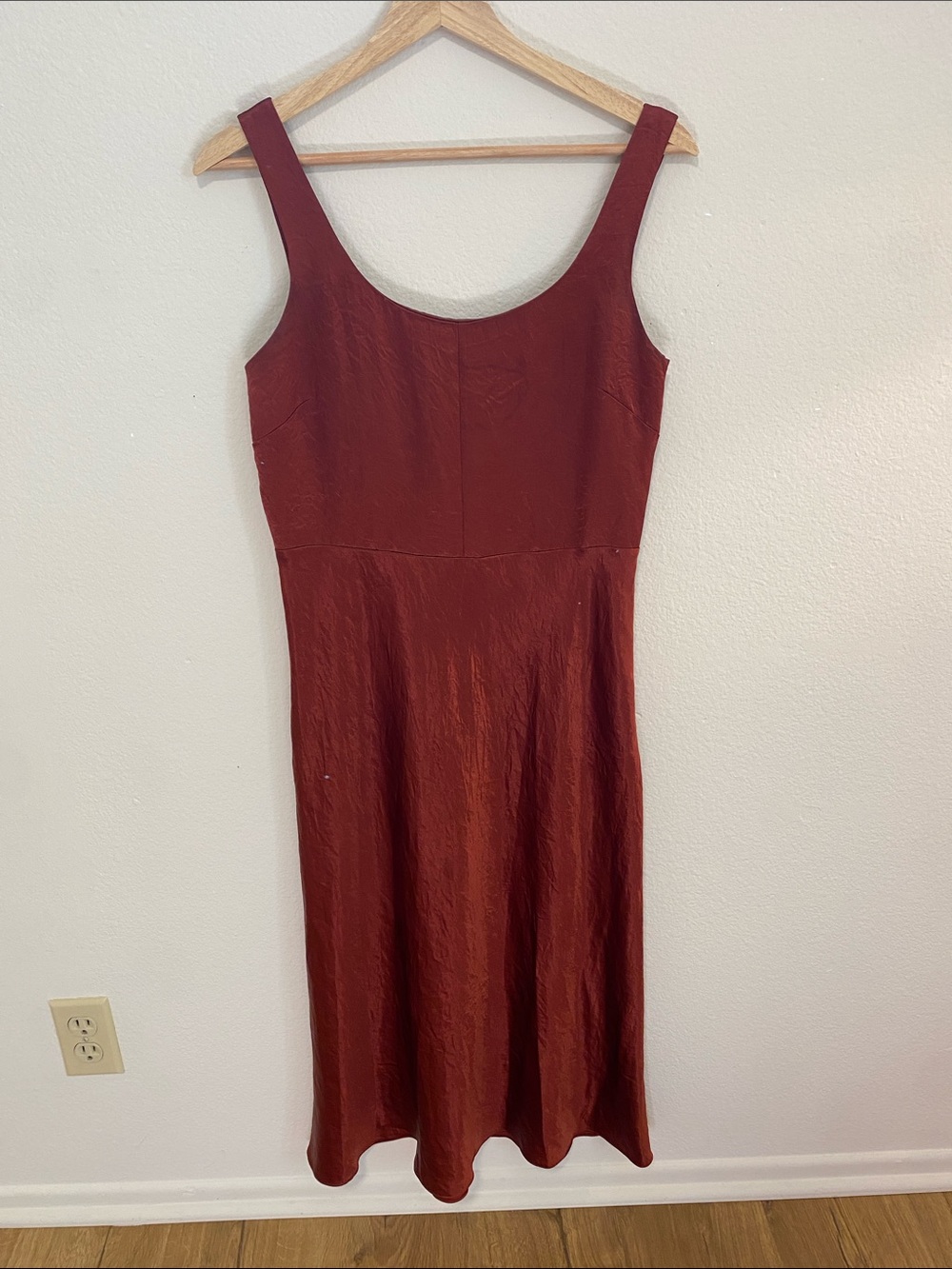 Vince Satin Midi Dress